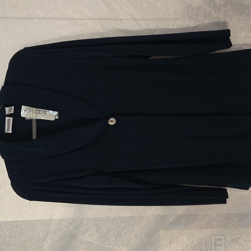 Chico's Dark Teal Travelers Rumba Jacket